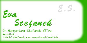 eva stefanek business card